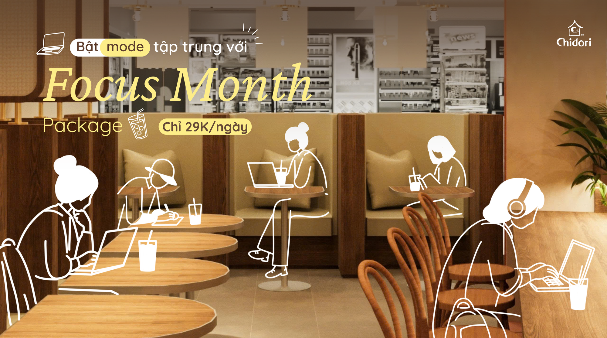 "Deep work” hiệu quả cùng Focus Month Package chỉ 29.000/ngày